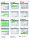 Kalender 1995 mit Ferien und Feiertagen Mecklenburg-Vorpommern