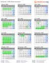 Kalender 1995 mit Ferien und Feiertagen Niedersachsen