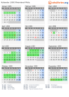 Kalender 1995 mit Ferien und Feiertagen Rheinland-Pfalz