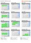 Kalender 1995 mit Ferien und Feiertagen Saarland