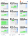 Kalender 1995 mit Ferien und Feiertagen Sachsen