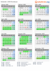 Kalender 1995 mit Ferien und Feiertagen Bordeaux