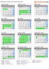 Kalender 1995 mit Ferien und Feiertagen Clermont-Ferrand