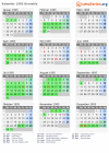 Kalender 1995 mit Ferien und Feiertagen Grenoble