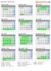 Kalender 1995 mit Ferien und Feiertagen Lille