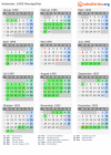 Kalender 1995 mit Ferien und Feiertagen Montpellier