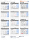 Kalender 1995 mit Ferien und Feiertagen Appenzell Innerrhoden
