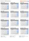 Kalender 1995 mit Ferien und Feiertagen Neuenburg