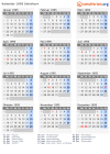 Kalender 1995 mit Ferien und Feiertagen Solothurn