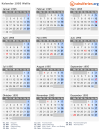 Kalender 1995 mit Ferien und Feiertagen Wallis