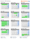 Kalender 1996 mit Ferien und Feiertagen Hamburg
