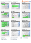 Kalender 1996 mit Ferien und Feiertagen Mecklenburg-Vorpommern
