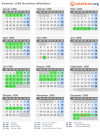 Kalender 1996 mit Ferien und Feiertagen Nordrhein-Westfalen