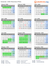 Kalender 1996 mit Ferien und Feiertagen Rheinland-Pfalz