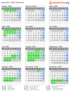 Kalender 1996 mit Ferien und Feiertagen Saarland