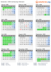 Kalender 1996 mit Ferien und Feiertagen Schleswig-Holstein