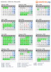 Kalender 1996 mit Ferien und Feiertagen Aix-Marseille