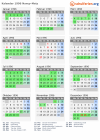 Kalender 1996 mit Ferien und Feiertagen Nancy-Metz