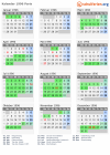 Kalender 1996 mit Ferien und Feiertagen Paris