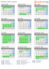 Kalender 1996 mit Ferien und Feiertagen Toulouse