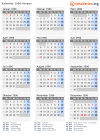 Kalender 1996 mit Ferien und Feiertagen Aargau