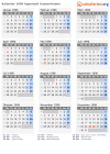 Kalender 1996 mit Ferien und Feiertagen Appenzell Ausserrhoden