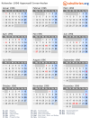 Kalender 1996 mit Ferien und Feiertagen Appenzell Innerrhoden