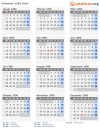 Kalender 1996 mit Ferien und Feiertagen Genf