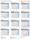 Kalender 1996 mit Ferien und Feiertagen Schaffhausen