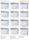Kalender 1996 mit Ferien und Feiertagen Tessin