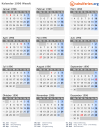 Kalender 1996 mit Ferien und Feiertagen Waadt