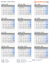 Kalender 1996 mit Ferien und Feiertagen Wallis