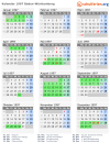 Kalender 1997 mit Ferien und Feiertagen Baden-Württemberg