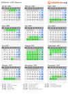 Kalender 1997 mit Ferien und Feiertagen Bayern