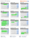 Kalender 1997 mit Ferien und Feiertagen Hamburg