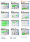 Kalender 1997 mit Ferien und Feiertagen Mecklenburg-Vorpommern