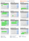 Kalender 1997 mit Ferien und Feiertagen Nordrhein-Westfalen