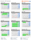 Kalender 1997 mit Ferien und Feiertagen Saarland