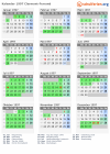 Kalender 1997 mit Ferien und Feiertagen Clermont-Ferrand