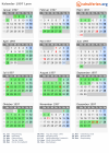 Kalender 1997 mit Ferien und Feiertagen Lyon
