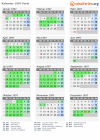 Kalender 1997 mit Ferien und Feiertagen Paris