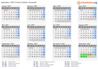 Kalender 1997 mit Ferien und Feiertagen Friaul-Julisch Venetien