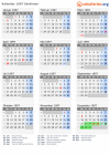 Kalender 1997 mit Ferien und Feiertagen Sardinien