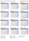 Kalender 1997 mit Ferien und Feiertagen Appenzell Innerrhoden