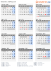Kalender 1997 mit Ferien und Feiertagen Luzern