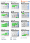 Kalender 1998 mit Ferien und Feiertagen Mecklenburg-Vorpommern