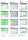 Kalender 1998 mit Ferien und Feiertagen Nordrhein-Westfalen