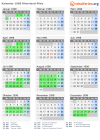 Kalender 1998 mit Ferien und Feiertagen Rheinland-Pfalz