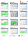 Kalender 1998 mit Ferien und Feiertagen Saarland