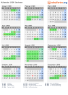 Kalender 1998 mit Ferien und Feiertagen Sachsen